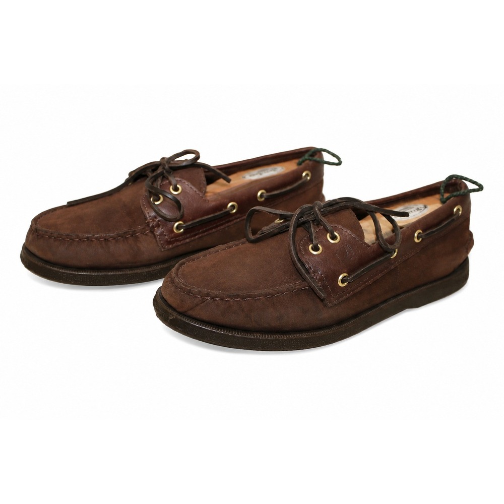 Sperry Authentic Original 2-Eye boat shoes Brown Buck Men 7M/ Women 8.5M Good